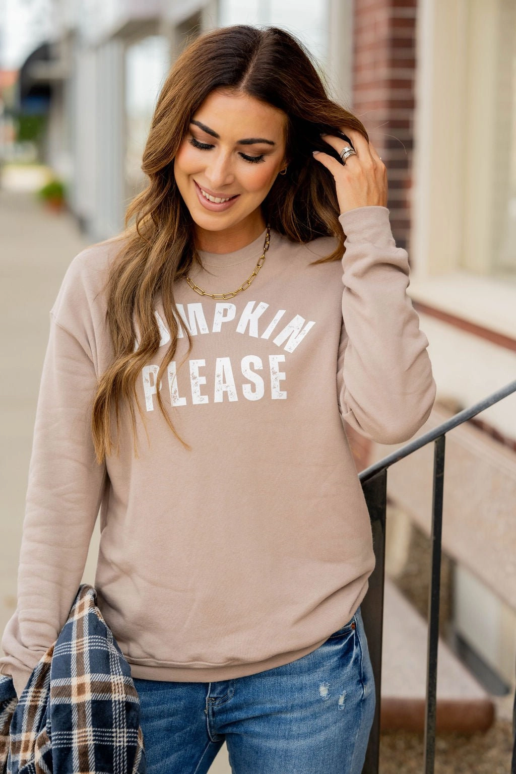 Pumpkin Please Graphic Crewneck Odor Free