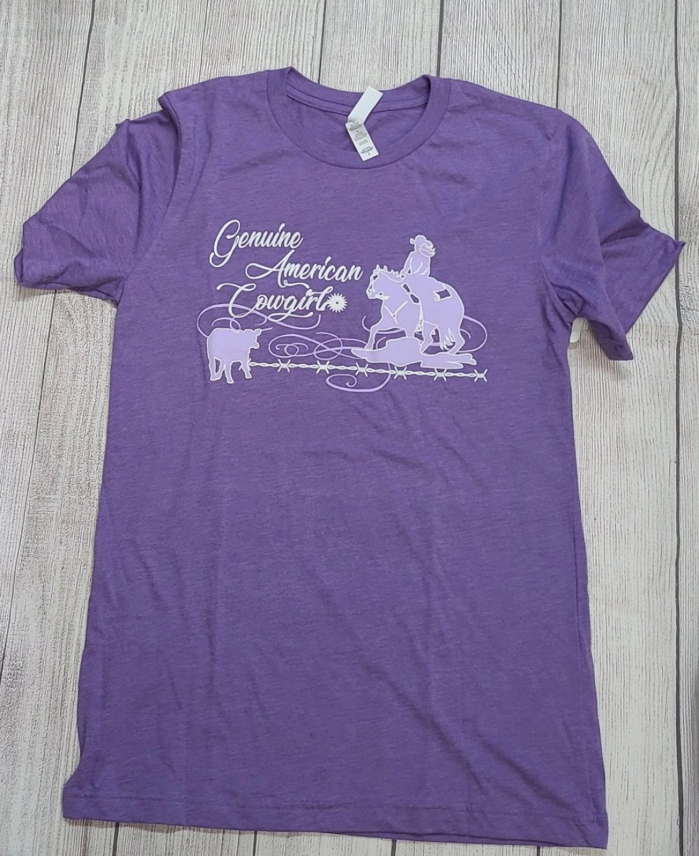 Easy Fit Purple Cutting Horse Tee