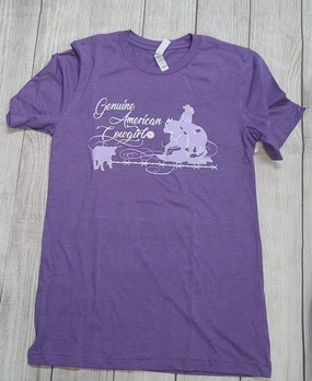 Moisture Management Purple Cutting Horse Tee