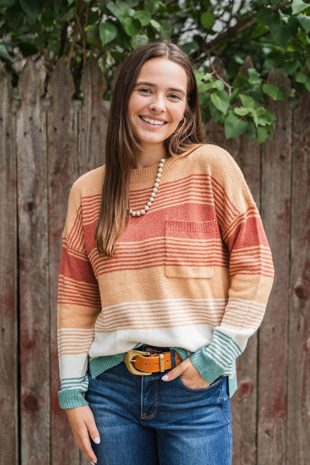 Horizon Pocket Accented Sweater Light Stretch