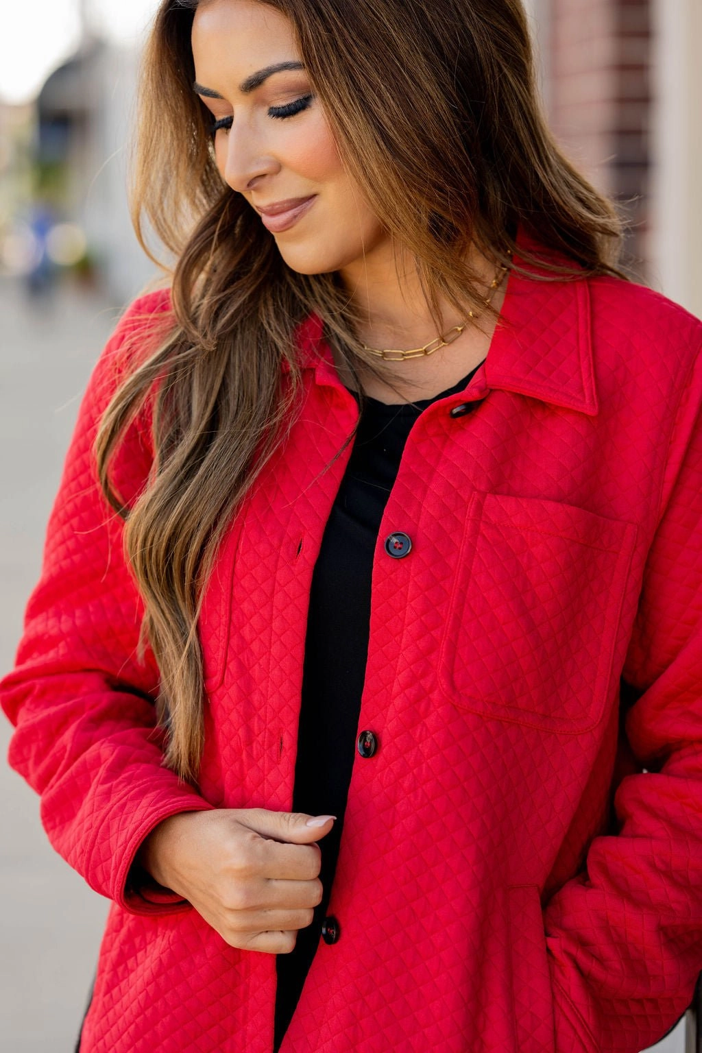 AntiStatic Inner Layer Quilted Shacket