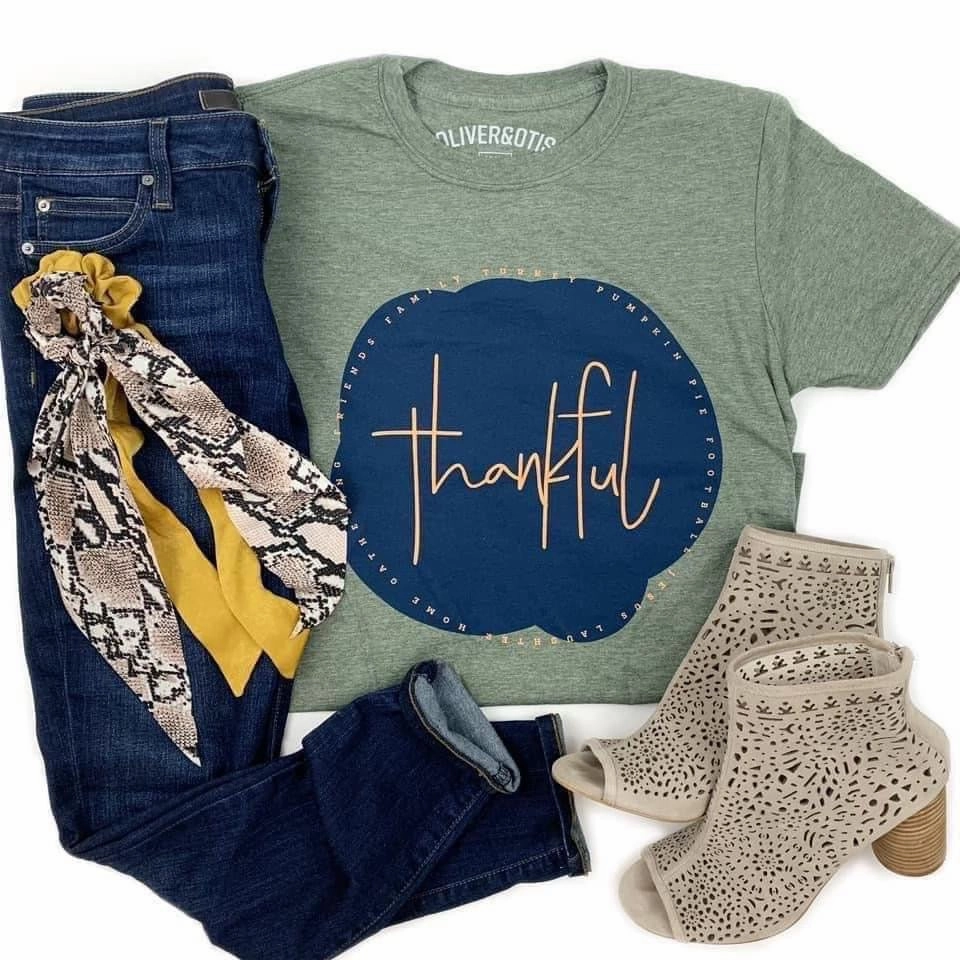 Simple Layers Sustainable Choice Thankful (for so much) Fall Sweatshirt