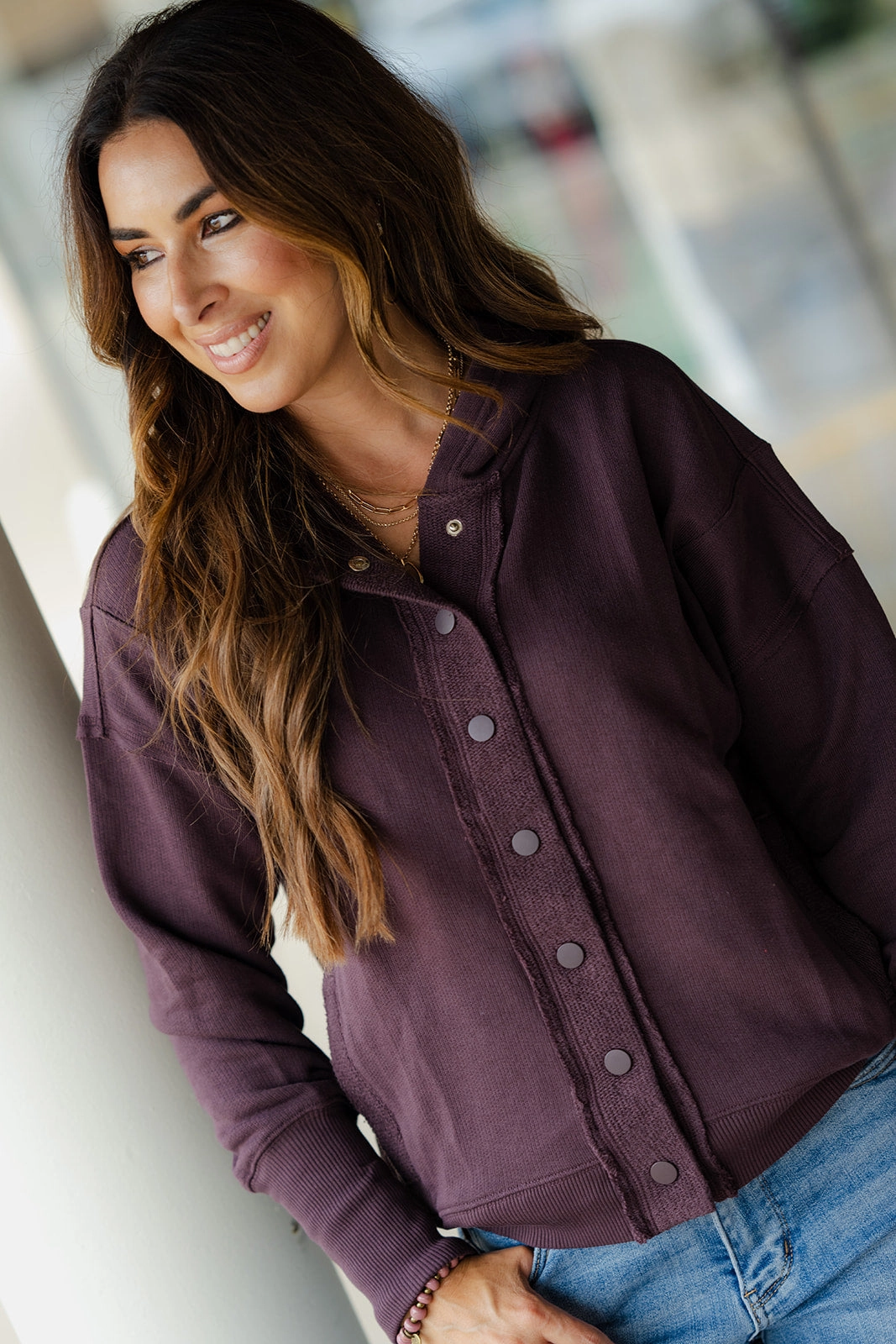 Weekend Ready Look Matte Fabric Raw Seam Hooded Shacket