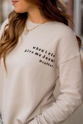 product ethnic authenticity goes with sweatpants When I Rise Give Me Graphic Crewneck