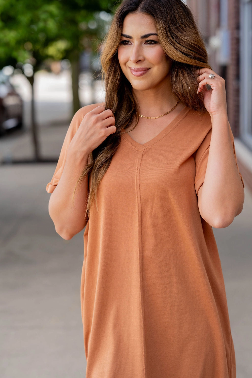 Elegant Vibe Relaxed Mid Seam Midi Dress