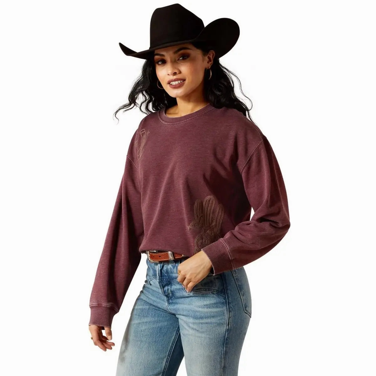 Ariat Valley Sweatshirt No Snag Zipper Retro Vibe