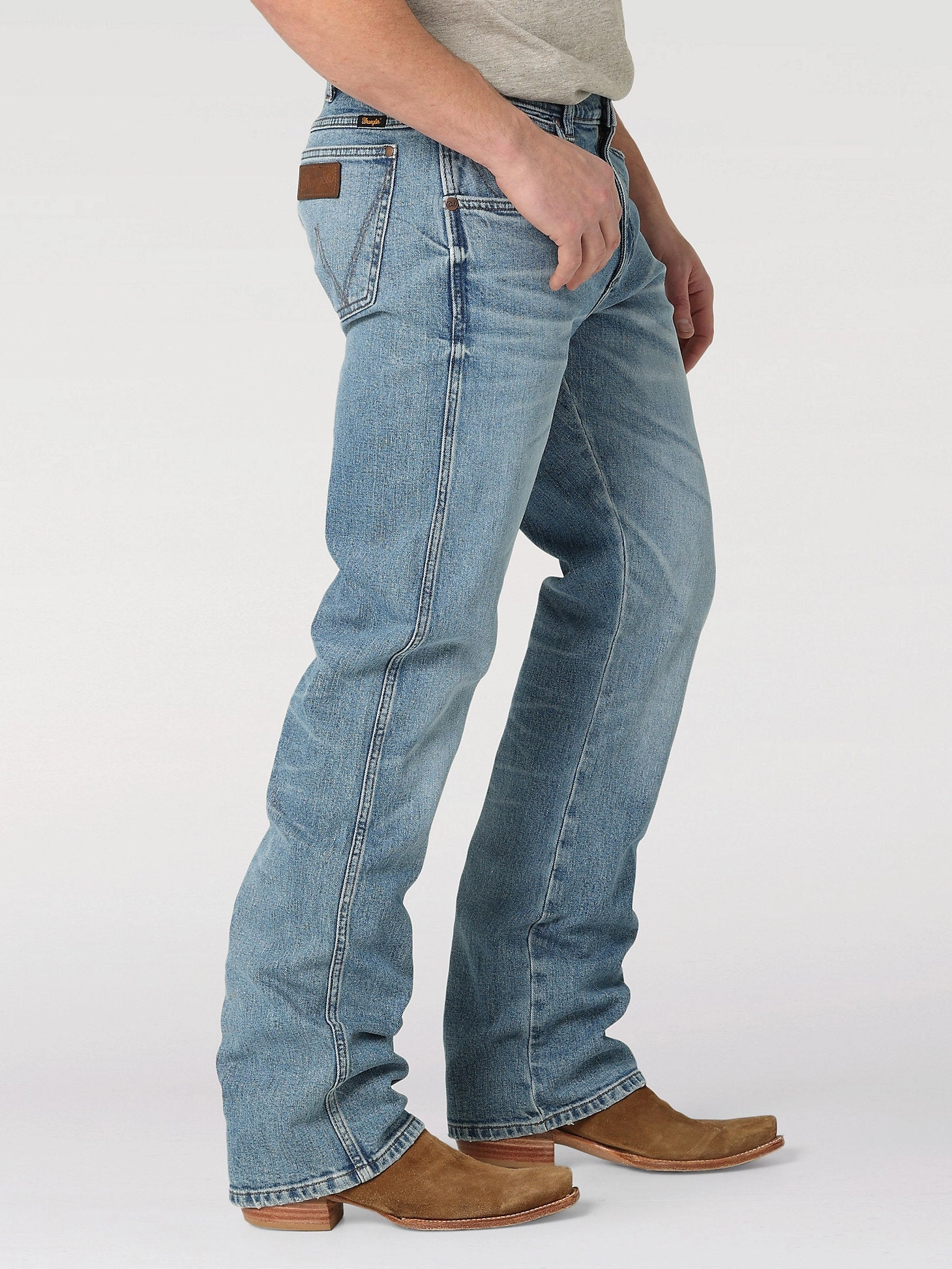 Wrangler Men??s Green Jean Slim Boot -Welleford Stylish Look Wardrobe Choice