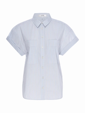Retro Style Soft Touch Feel S/S Cuffed Button Up