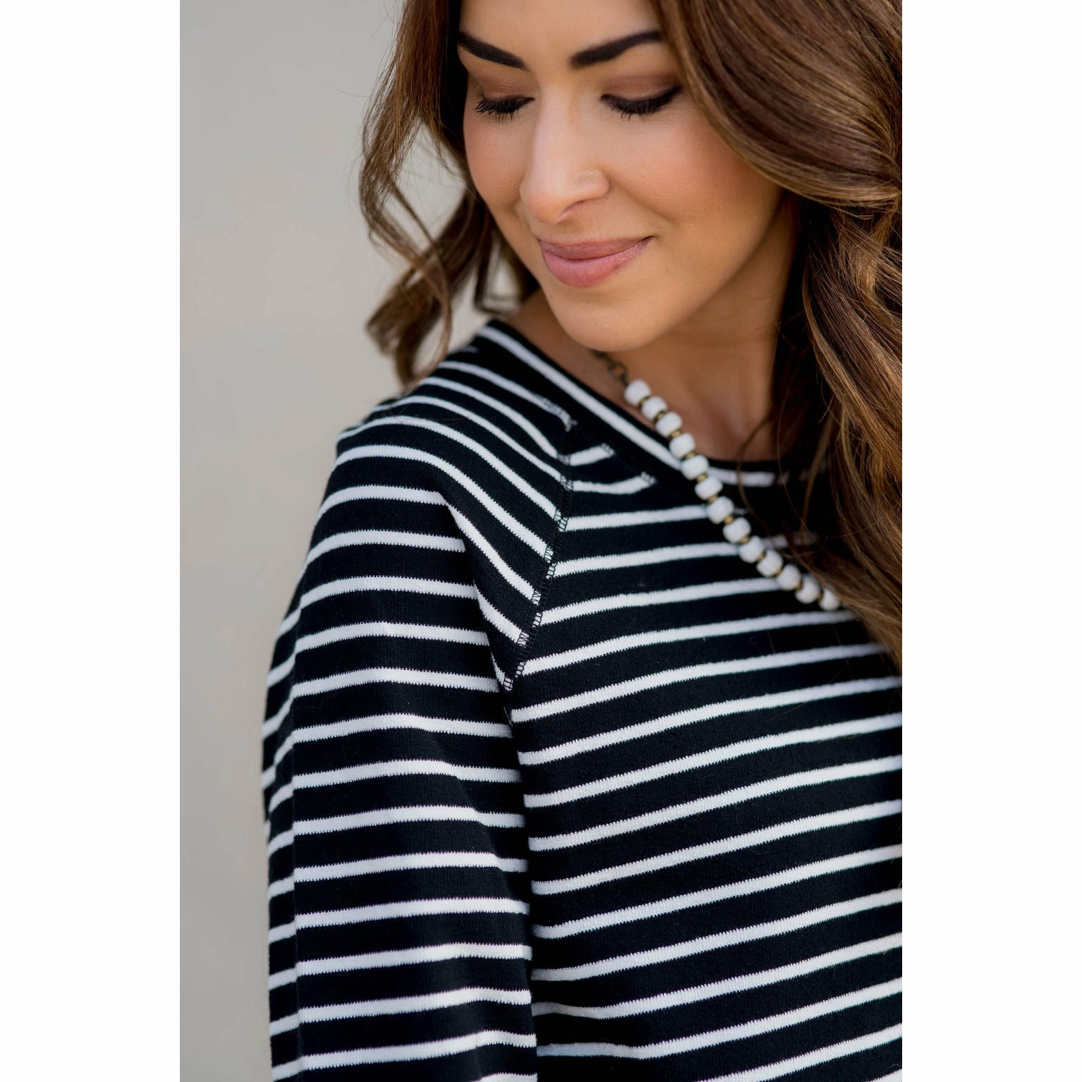 Sassy Side Split Striped Sweatshirt product rating