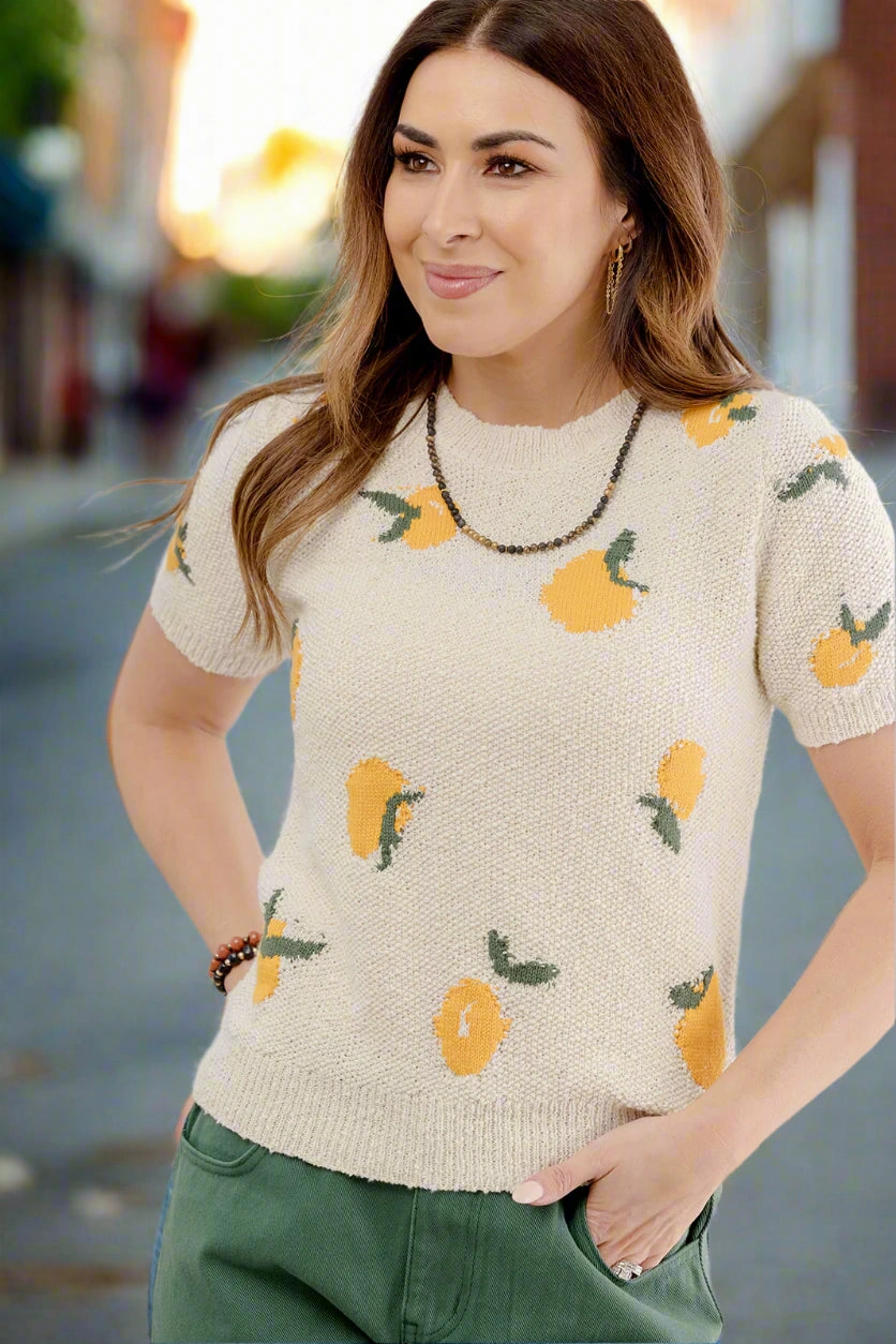 Quick Wear Comfy Base Life Gives You Lemons Knit Tee