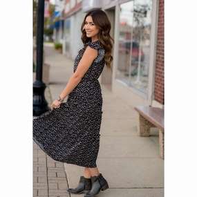 Breathable wear Spectacular Speckled Tiered Midi
