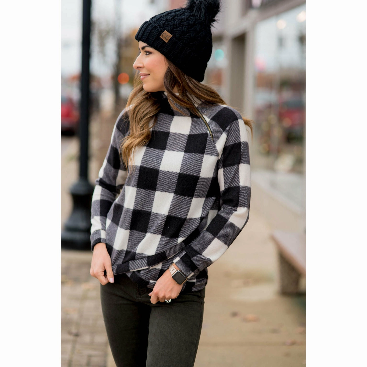 All Wrapped Up Buffalo Plaid Pullover Bright Colors