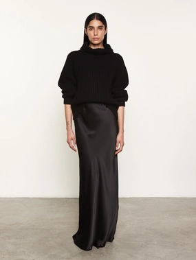 Linen blend Future Fashion Silk Full Length Skirt