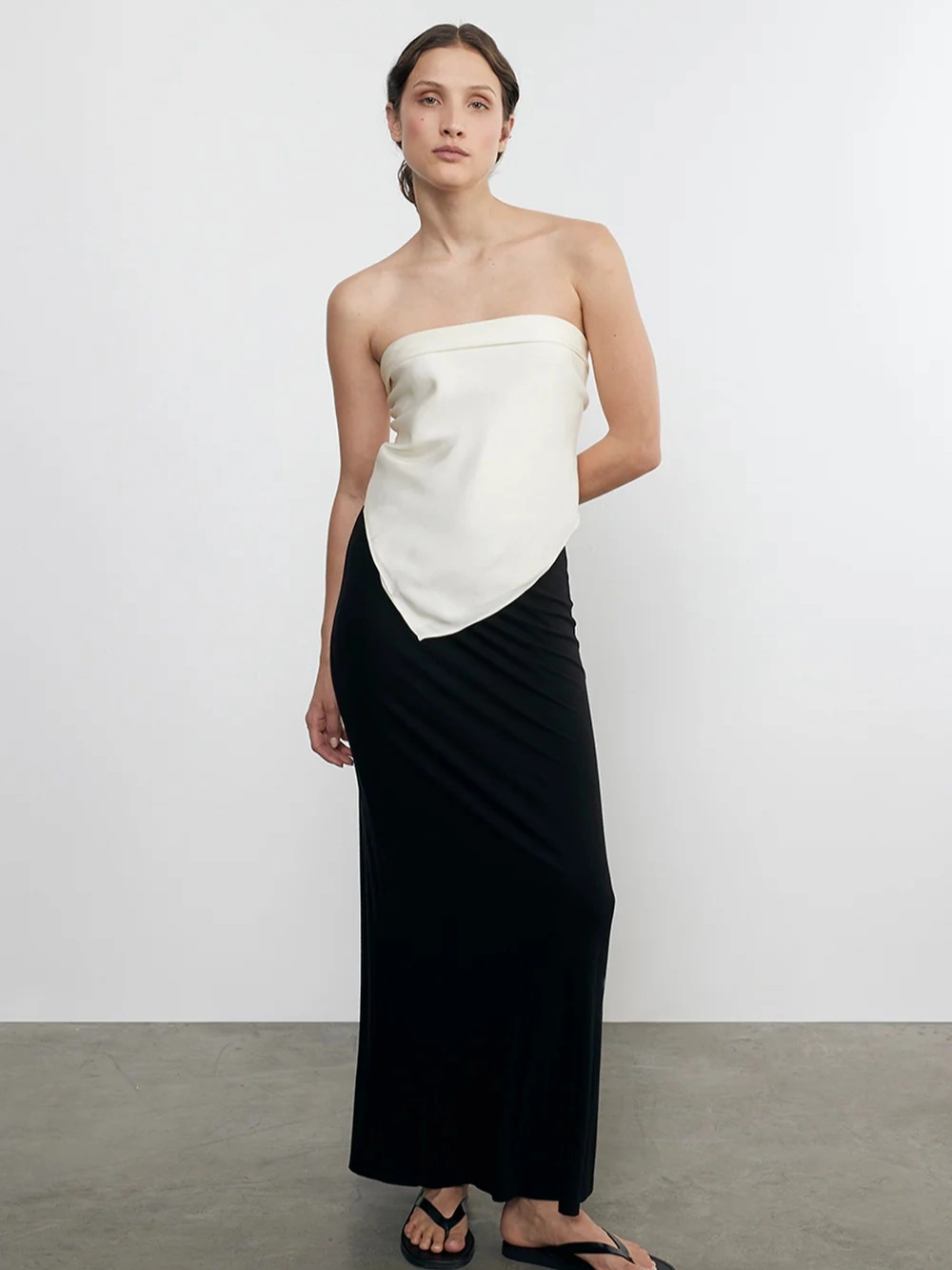 Exclusive Drop Silk Knit Bias Skirt