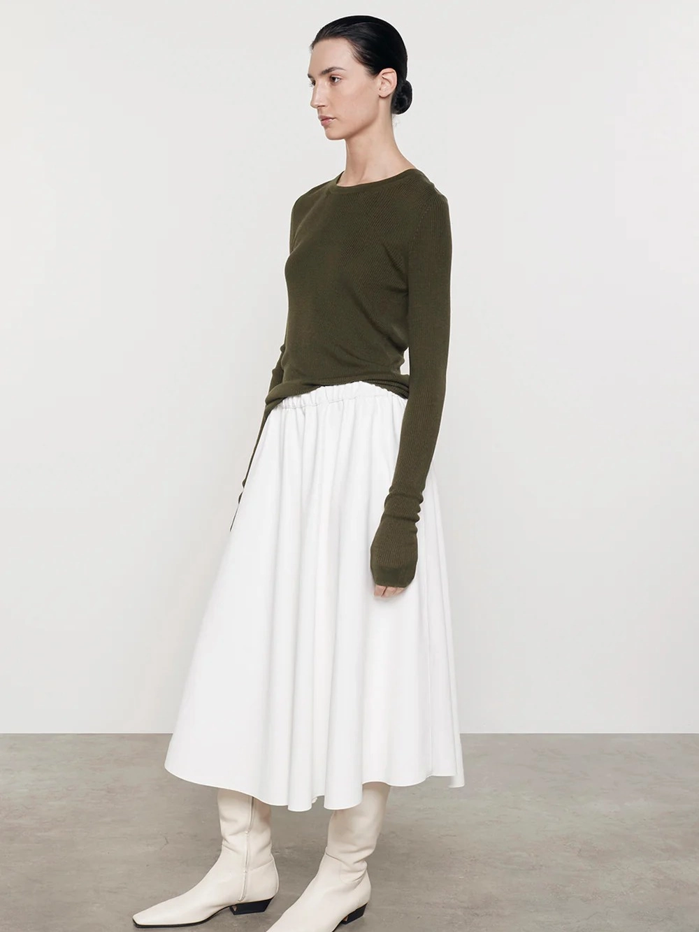 Silk Sweater Rib L/S U LowMaintenanceMaterial