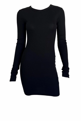 Long Sleeve Crewneck Dress Mini Flowy casual dress