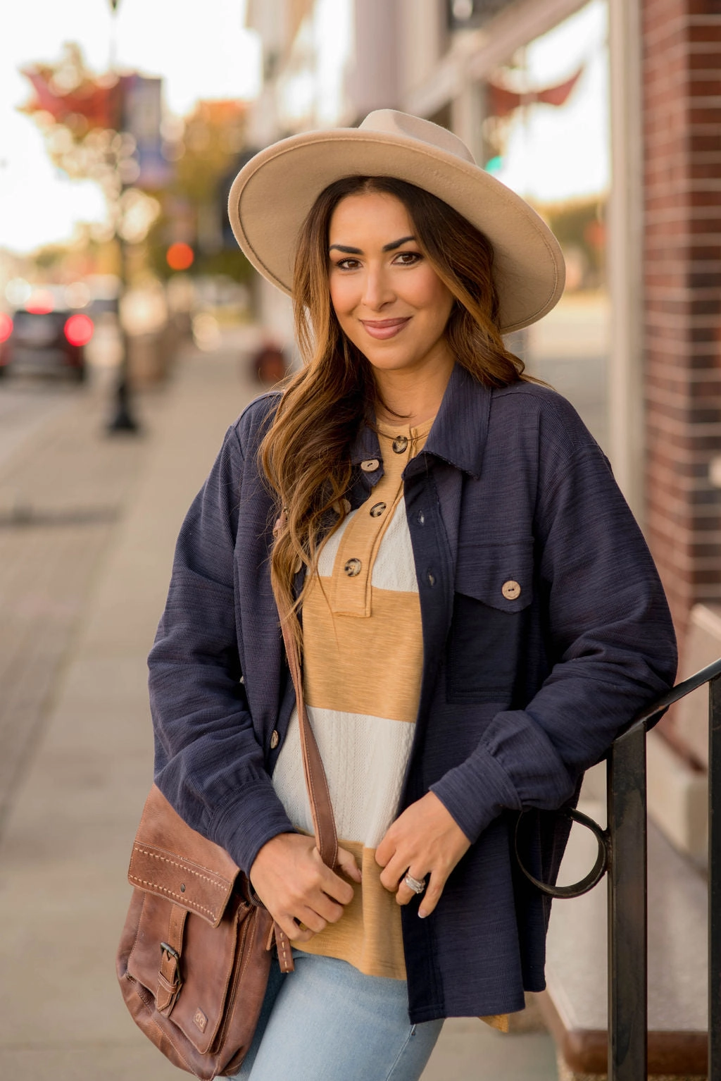 Slub Shacket Weather Smart Look Scratch Resistant Zippers