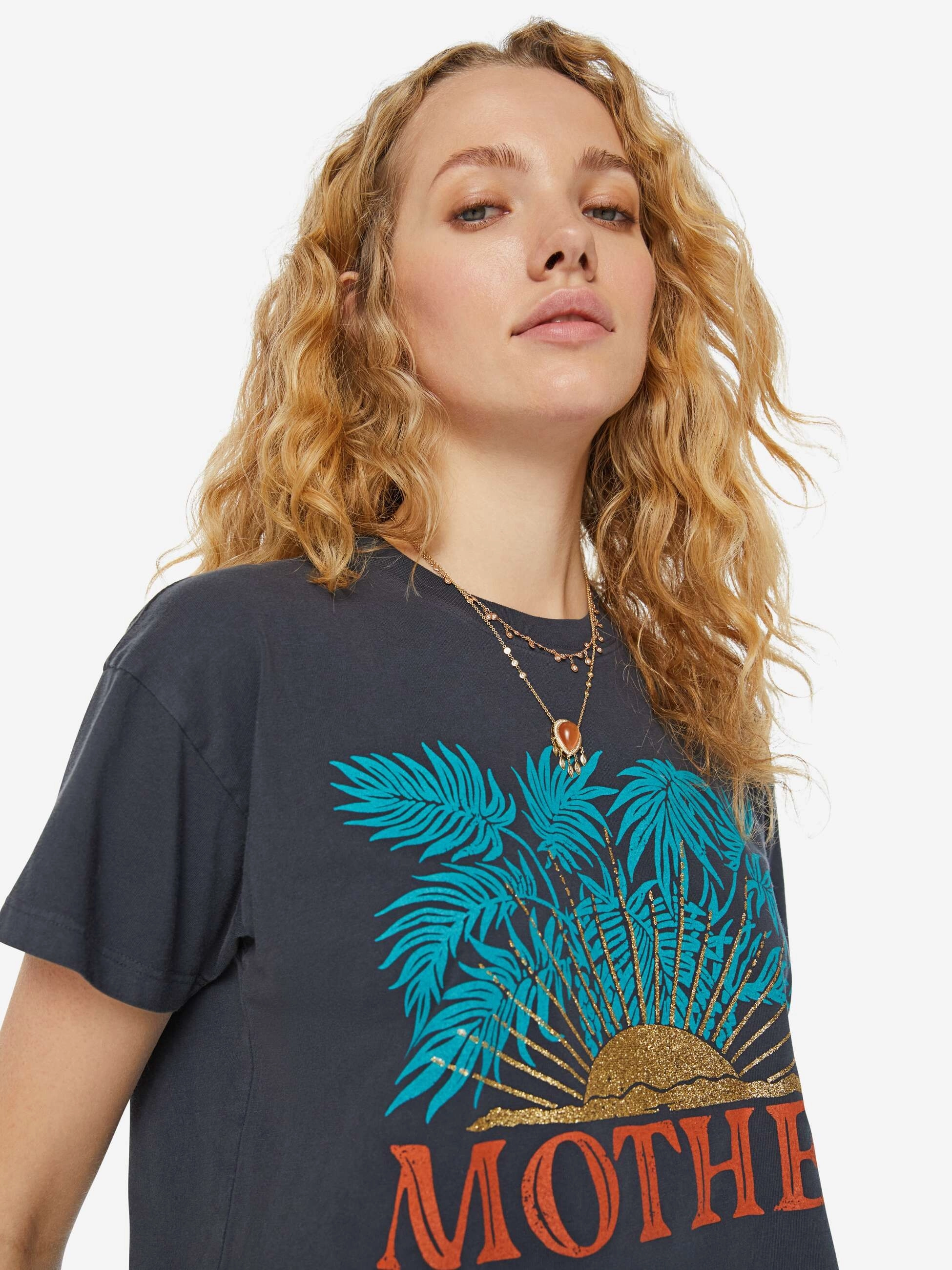 RelaxedNeckline Classic Crewneck Design The Grab Bag Crop Tee