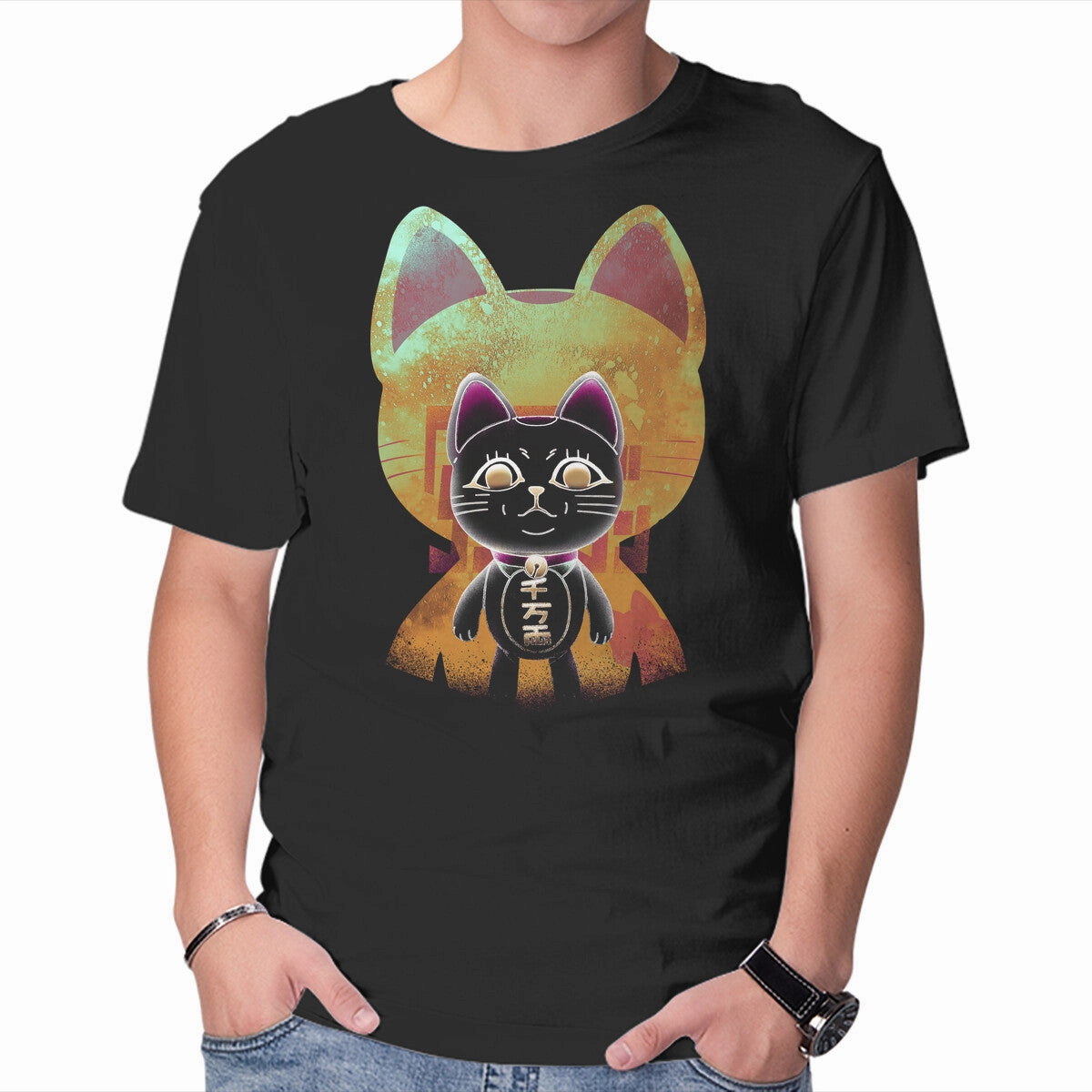 Negative Yokai Cat Organic Cotton