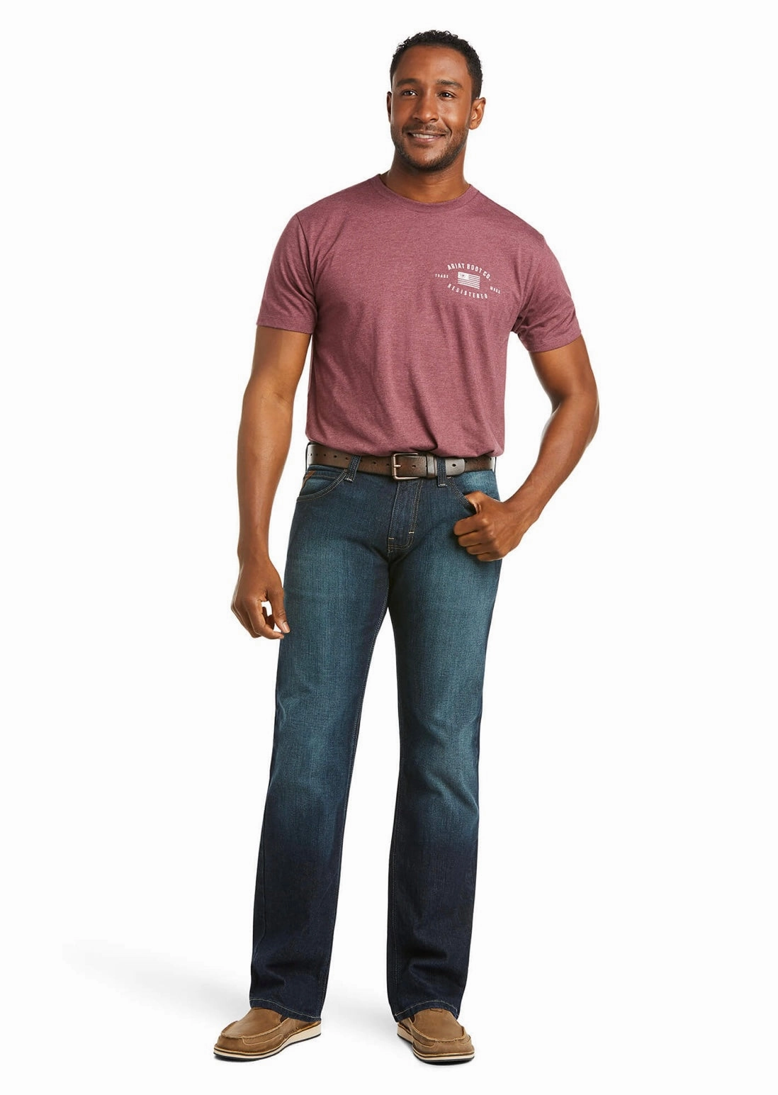 Ariat Men??s M7 Rocker Stretch Legacy Straight Leg Jean-Fremont Classic Design Easy Layering