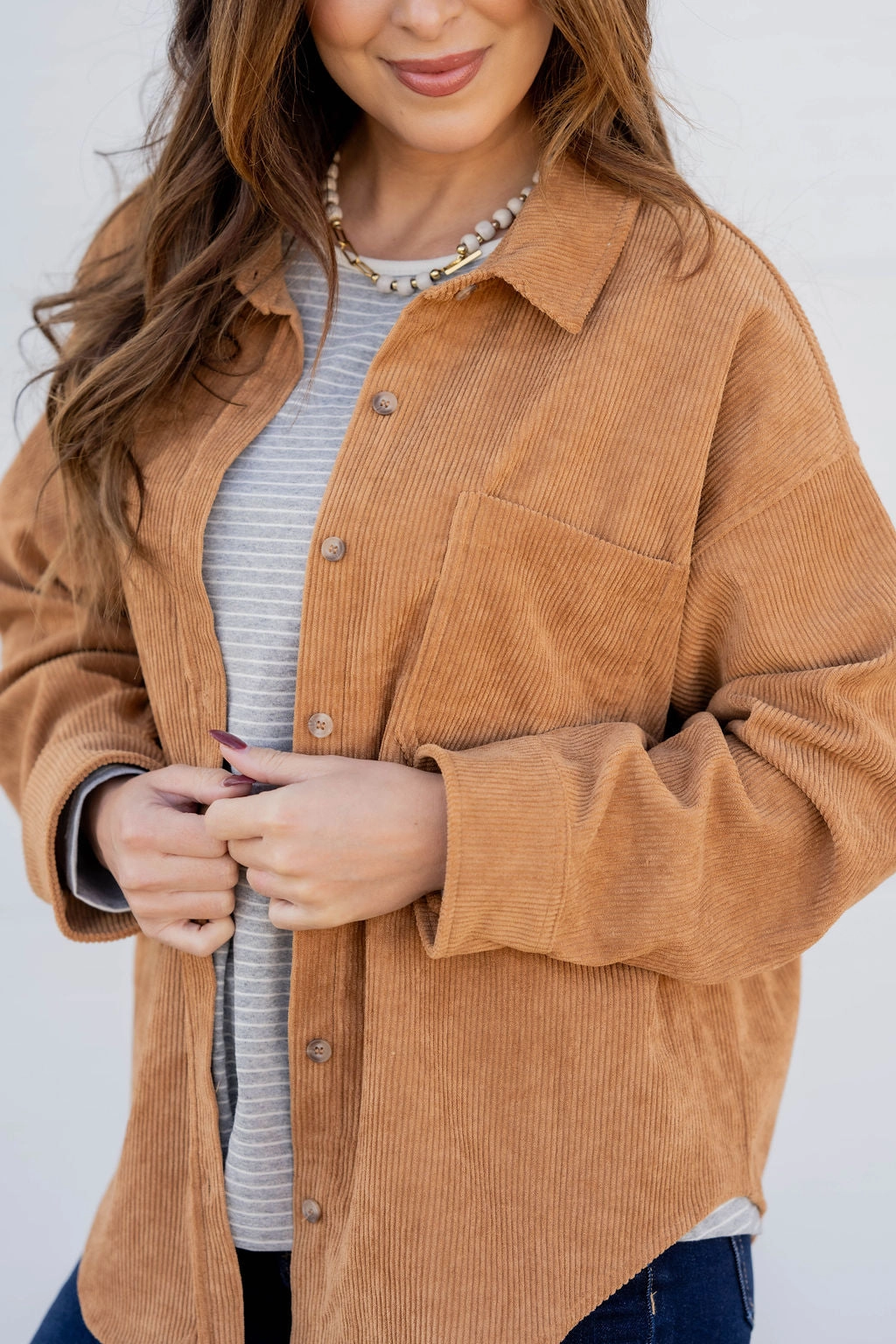 Light Day Jacket Everyday Corded Shacket