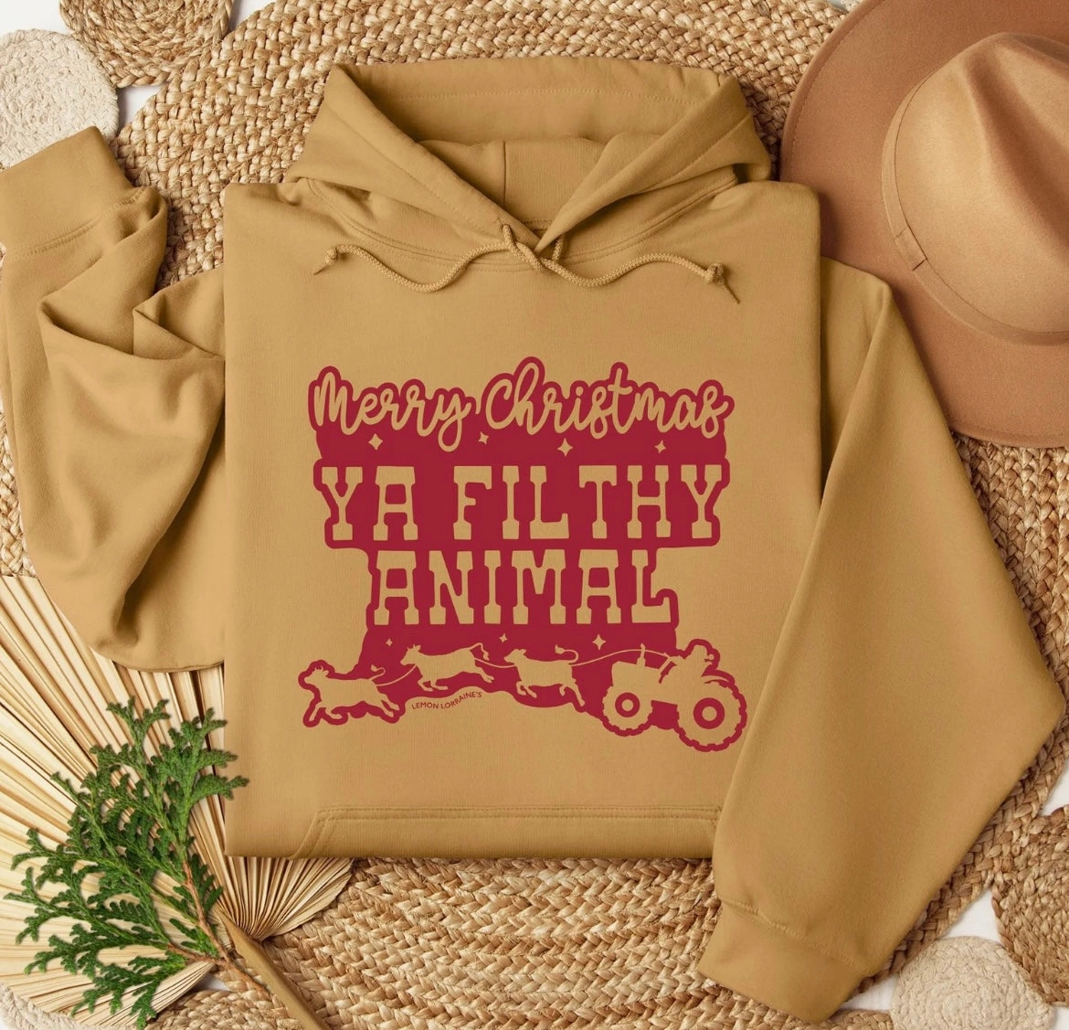 Drop Shoulder Construction Filthy Animal Hoodie