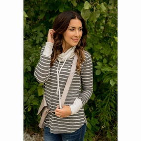 Transitional Piece Cold Day Wear Solid Accent Cowl Neck