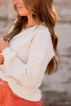 Raised Woven Sweatshirt Corduroy Relaxed Layers