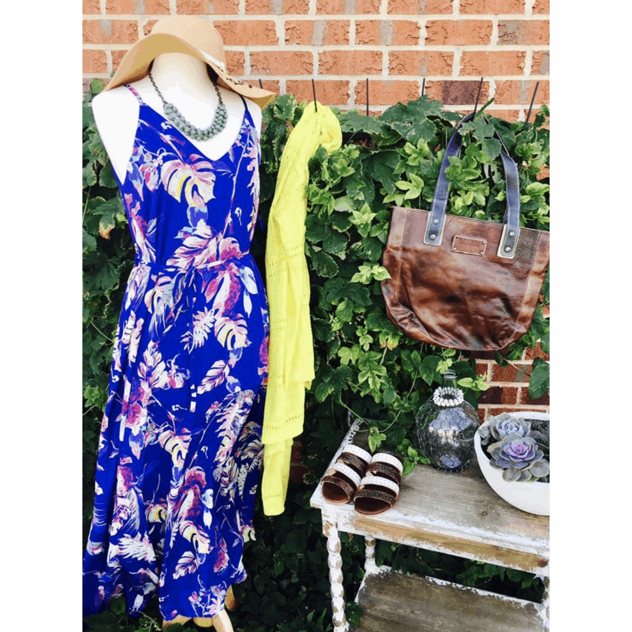 Floral Maxi Dress Flattering Waistband