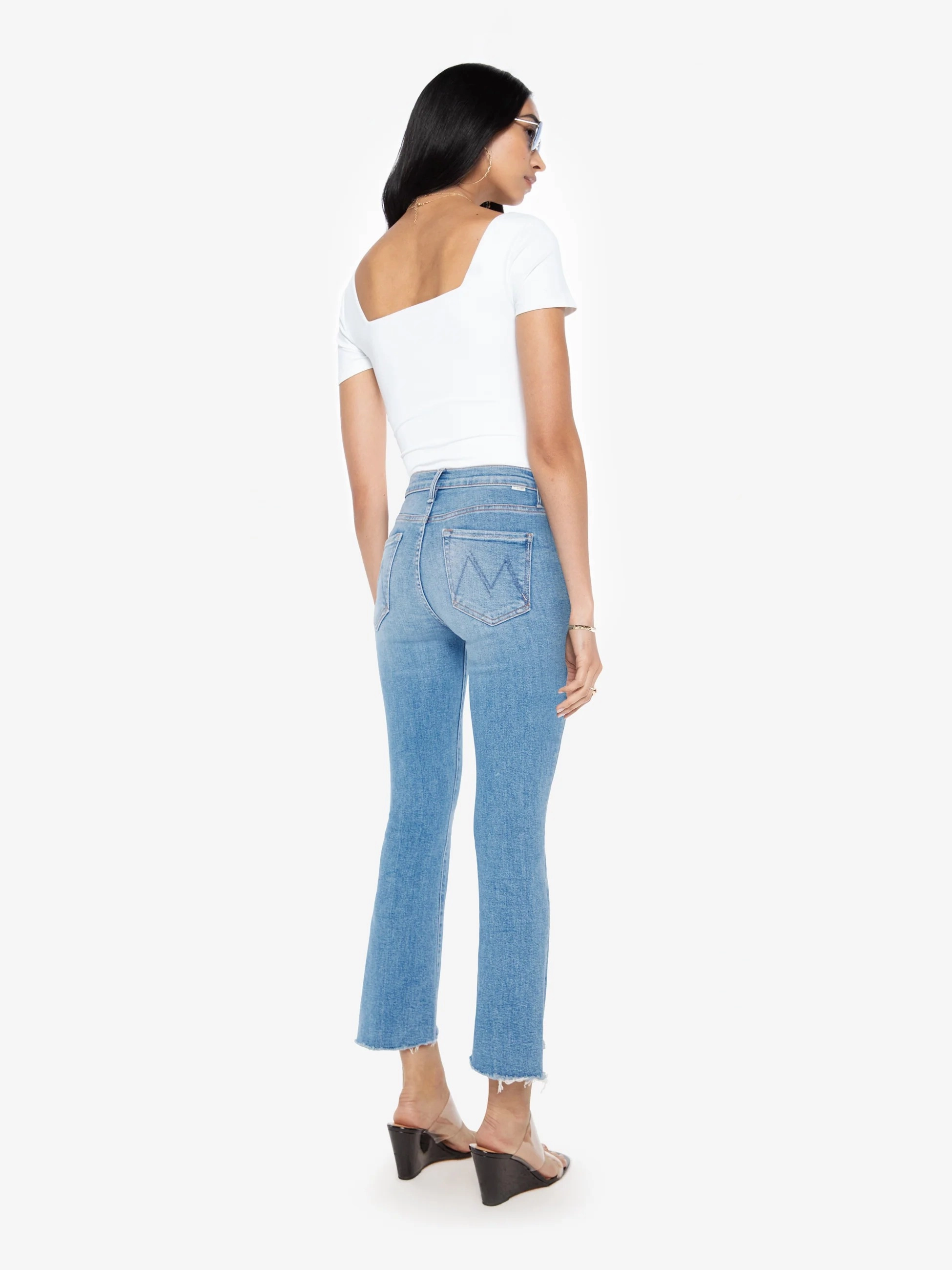 Flattering Waist Design The Insider Crop Step Fray