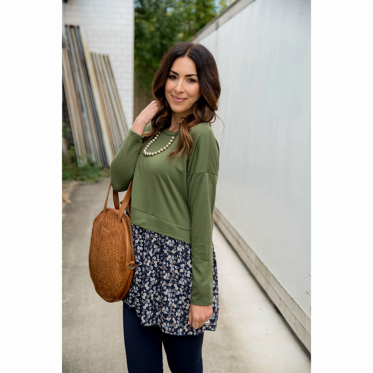 product photography Unisex Comfort Vintage Floral Blouse Bottom Sweatshirt