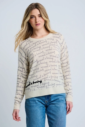 Eco Friendly Material Lisa Todd Normal is Boring Cashmere Sweater