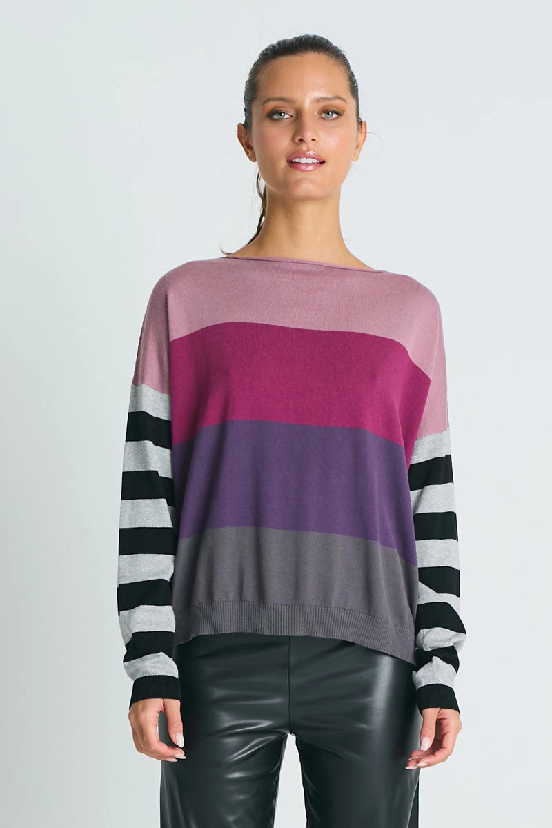 All-Day Knitwear Planet Stripes Sweater