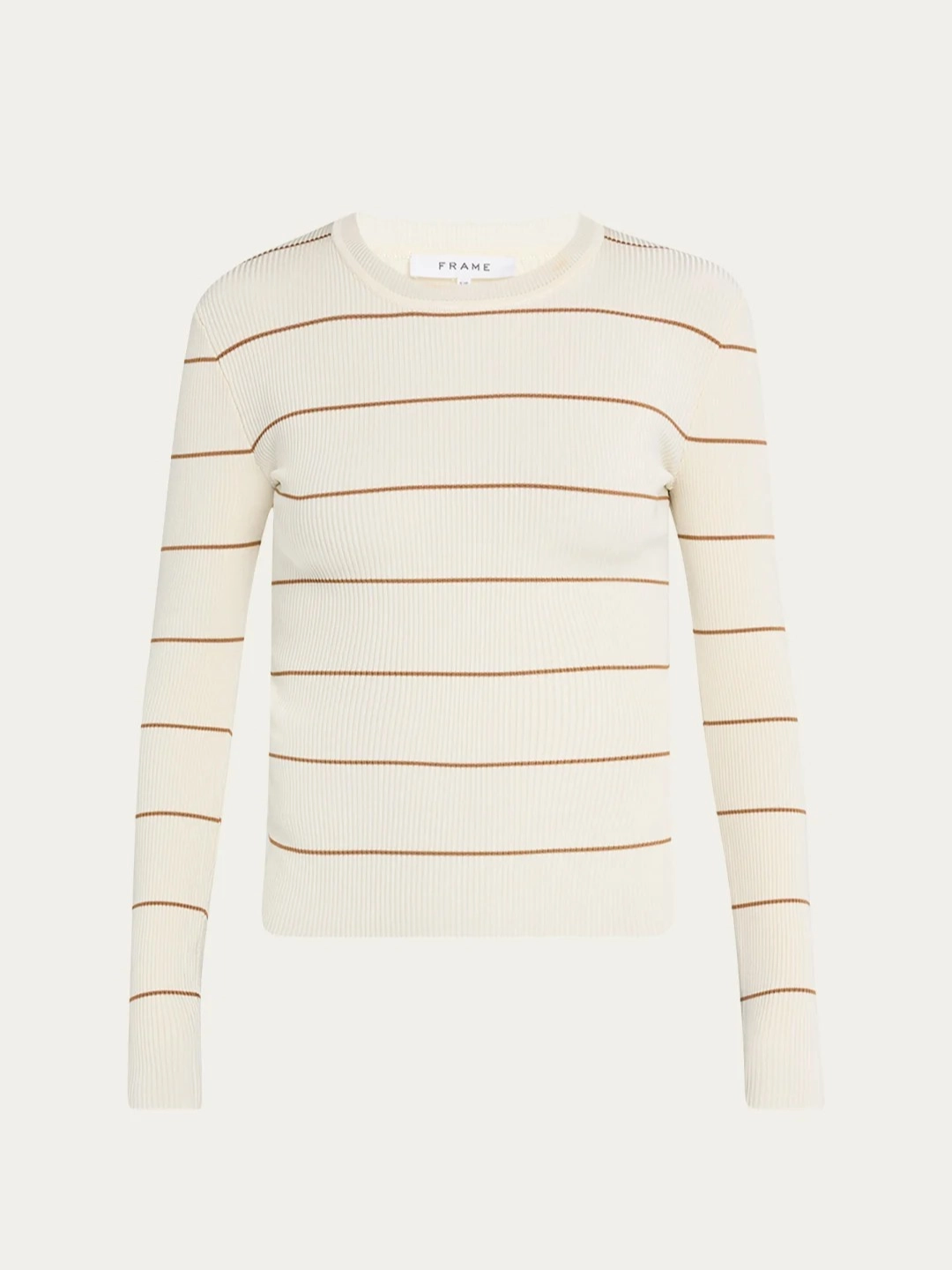 ThermalInsulation Low Profile Stitching Striped Rib Crew