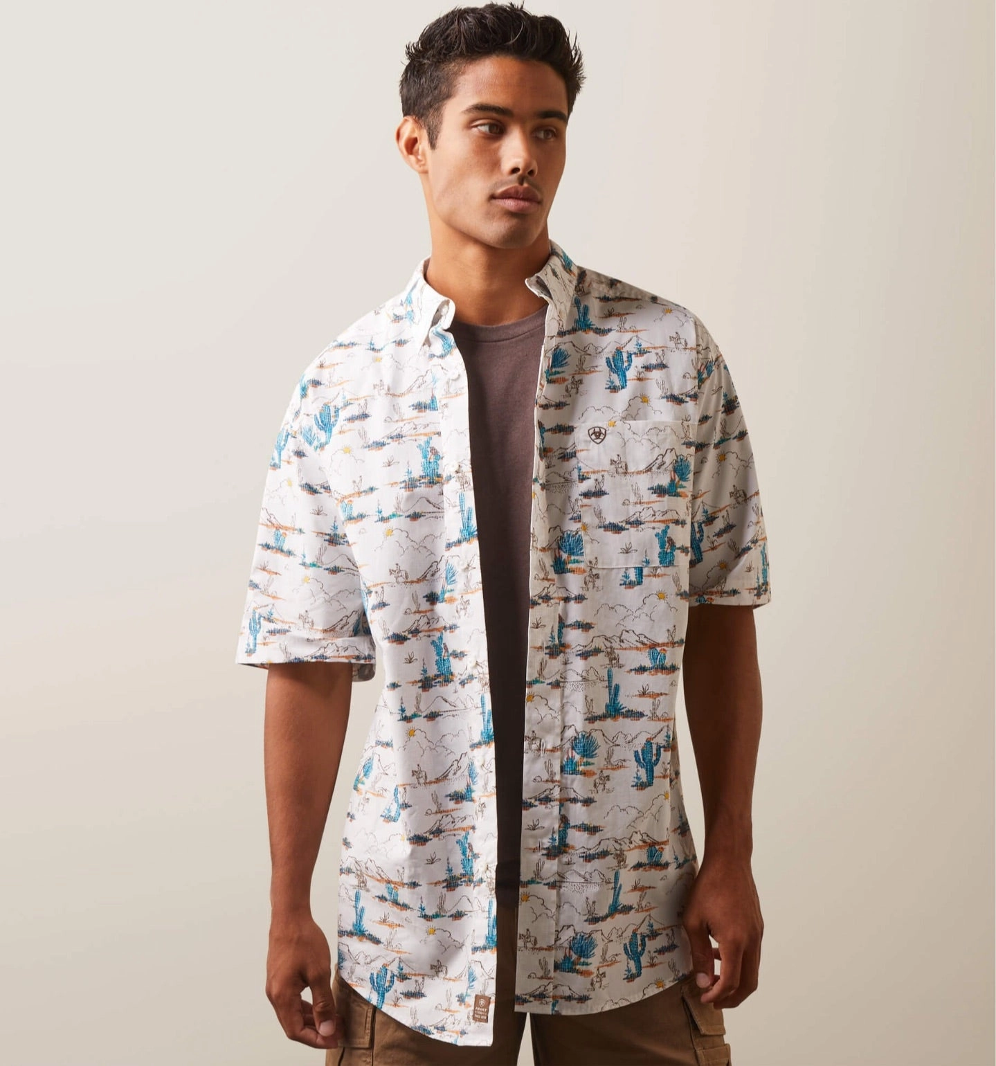 Ariat Men??s Krish Classic Shirt Polished Placket Shimmer Effect