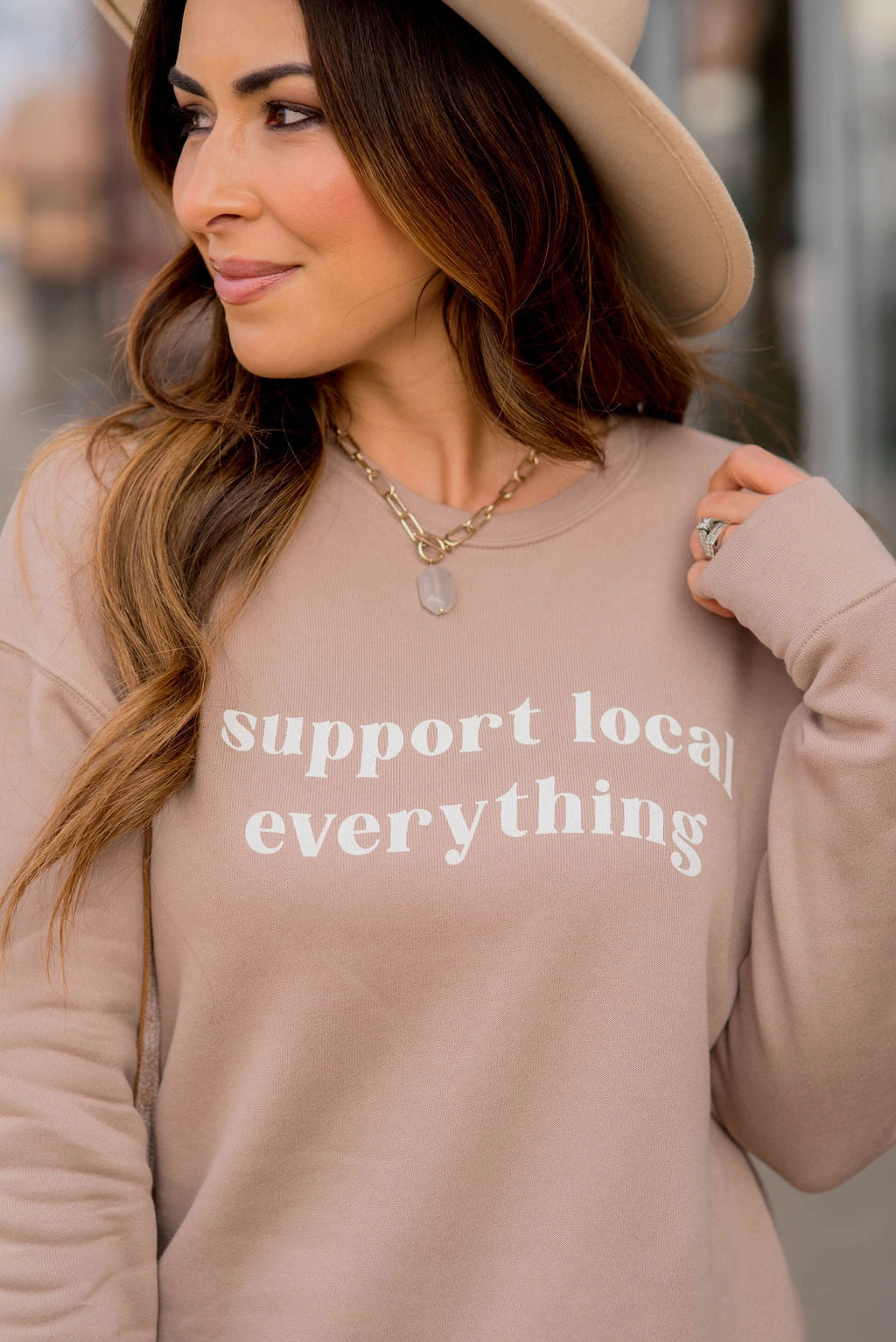 Support Local Everything Graphic Crewneck Dark Shade Street Staple