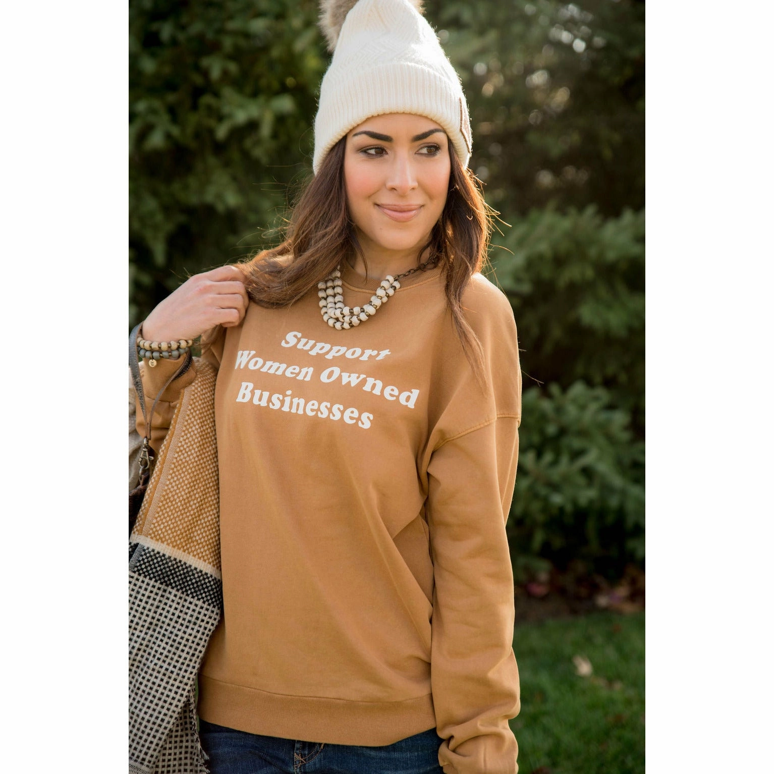 Simple Fashion industry standard Support Women Owned Businesses Crewneck