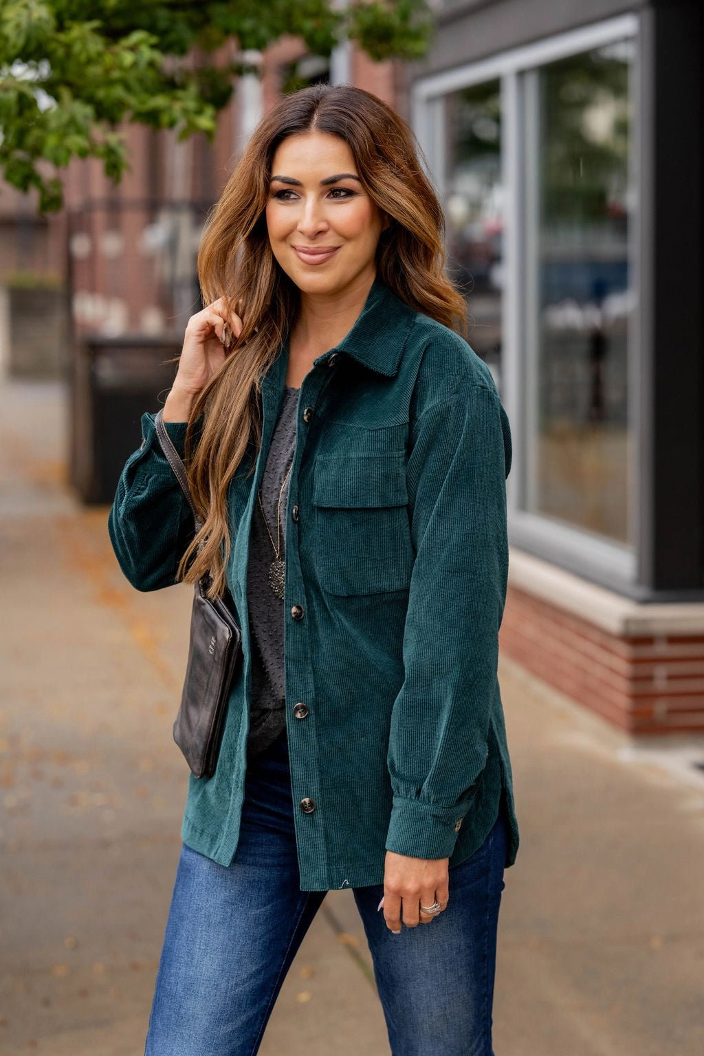 Tear Resistant Fabric Velvety Soft Corded Shacket