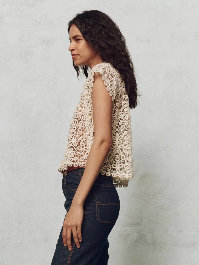 The Lattice Top Two Tone Weave