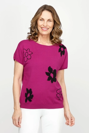 Ten Oh 8 Flowers Bateau Sweater Premium Comfort Cold-Weather Ready