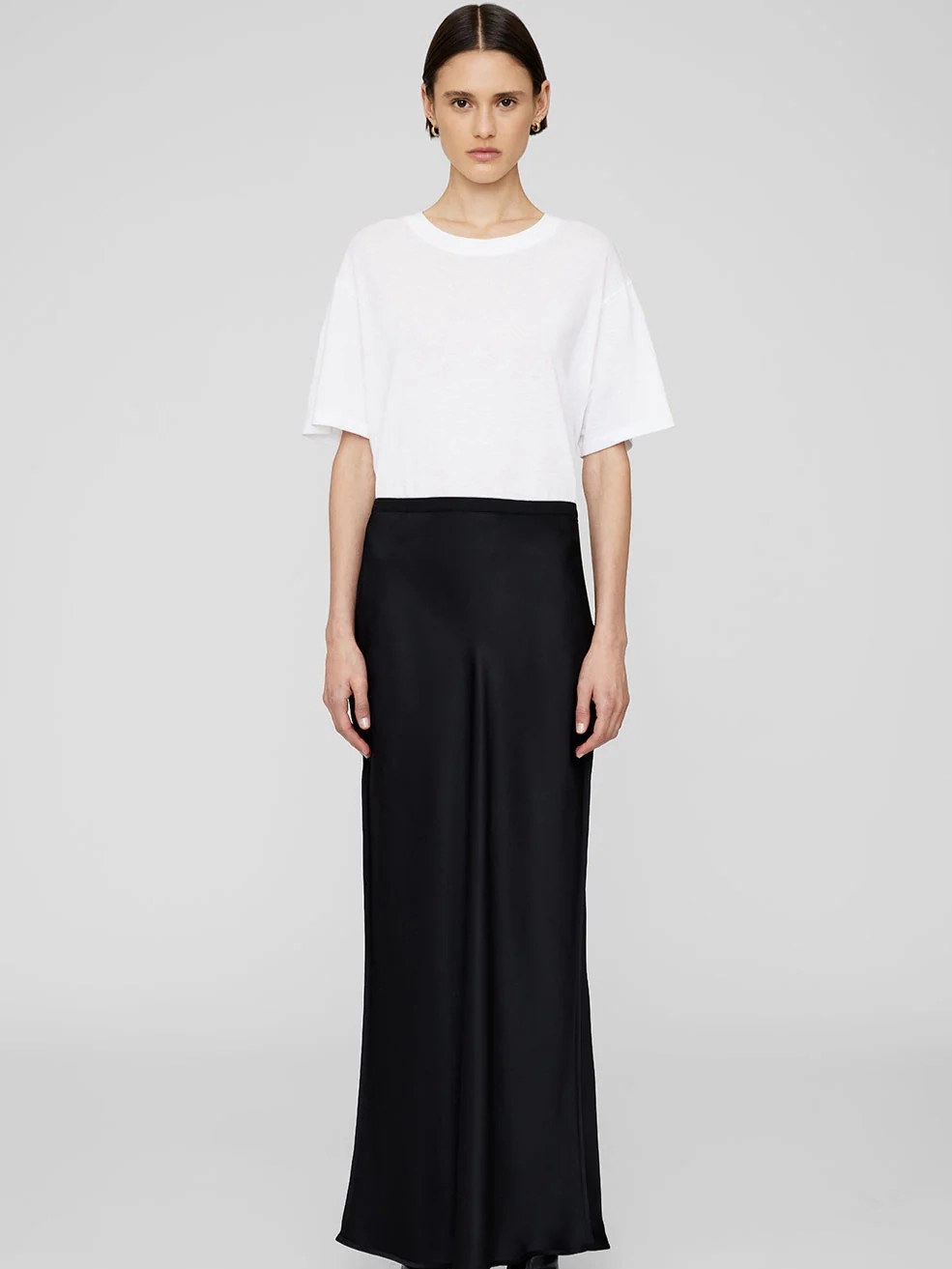 Bar Silk Maxi Skirt party look