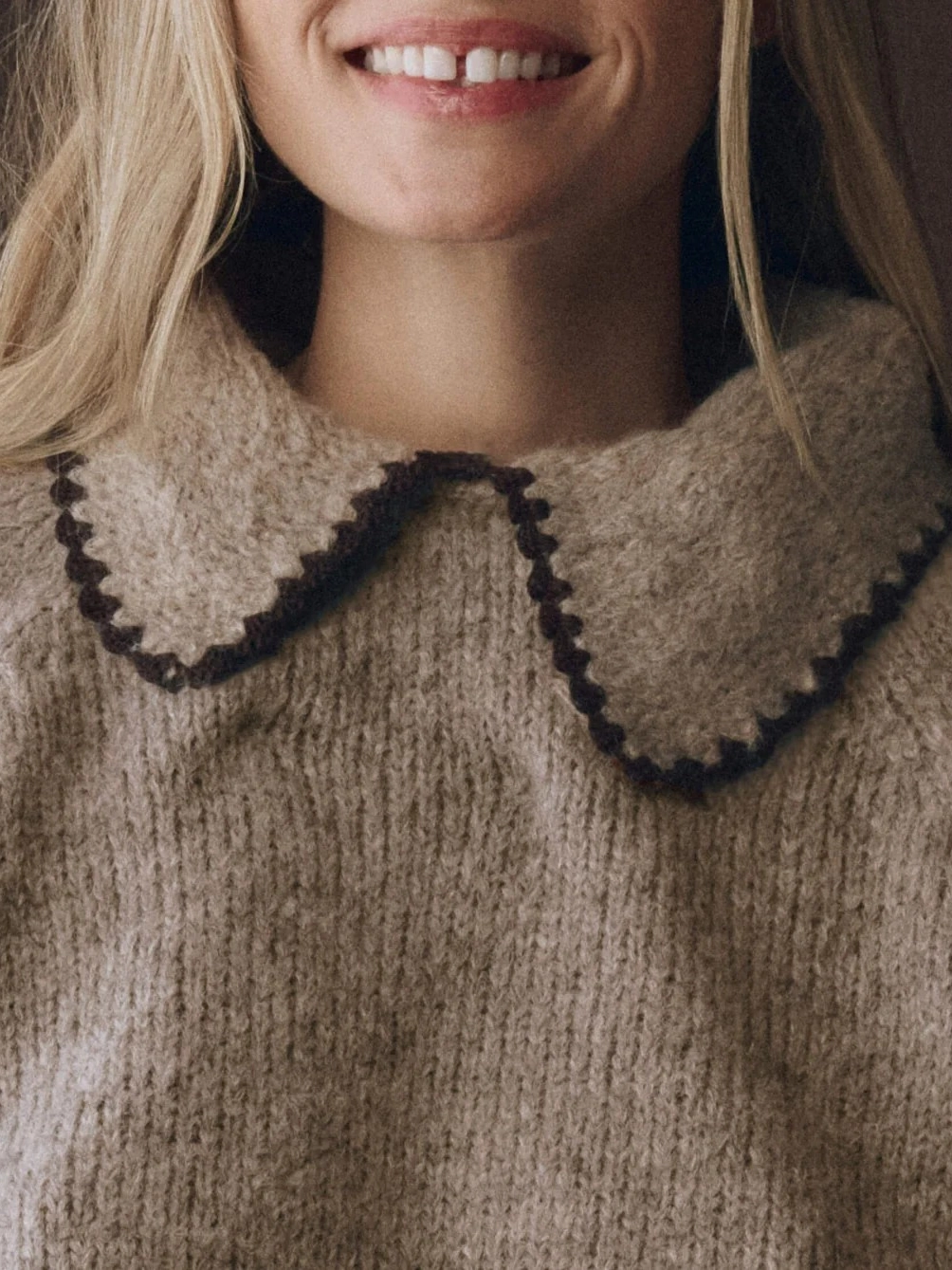 The Crochet Collar Pullover Common Outfit