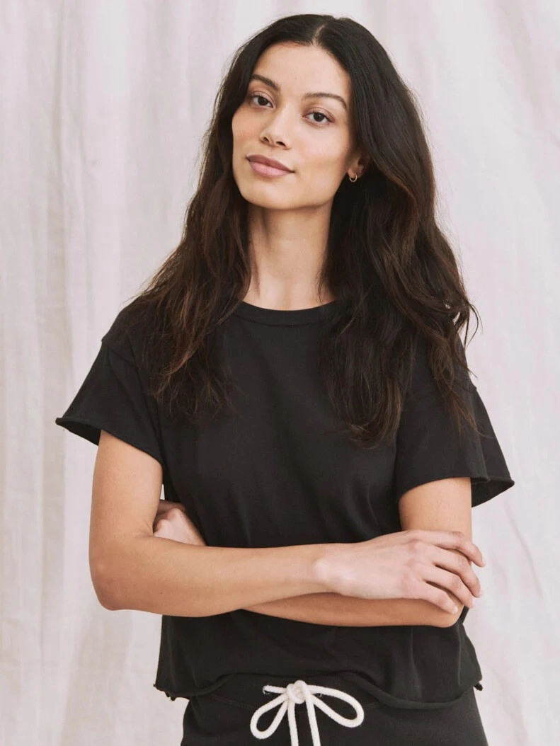 Flattering Drape The Crop Tee