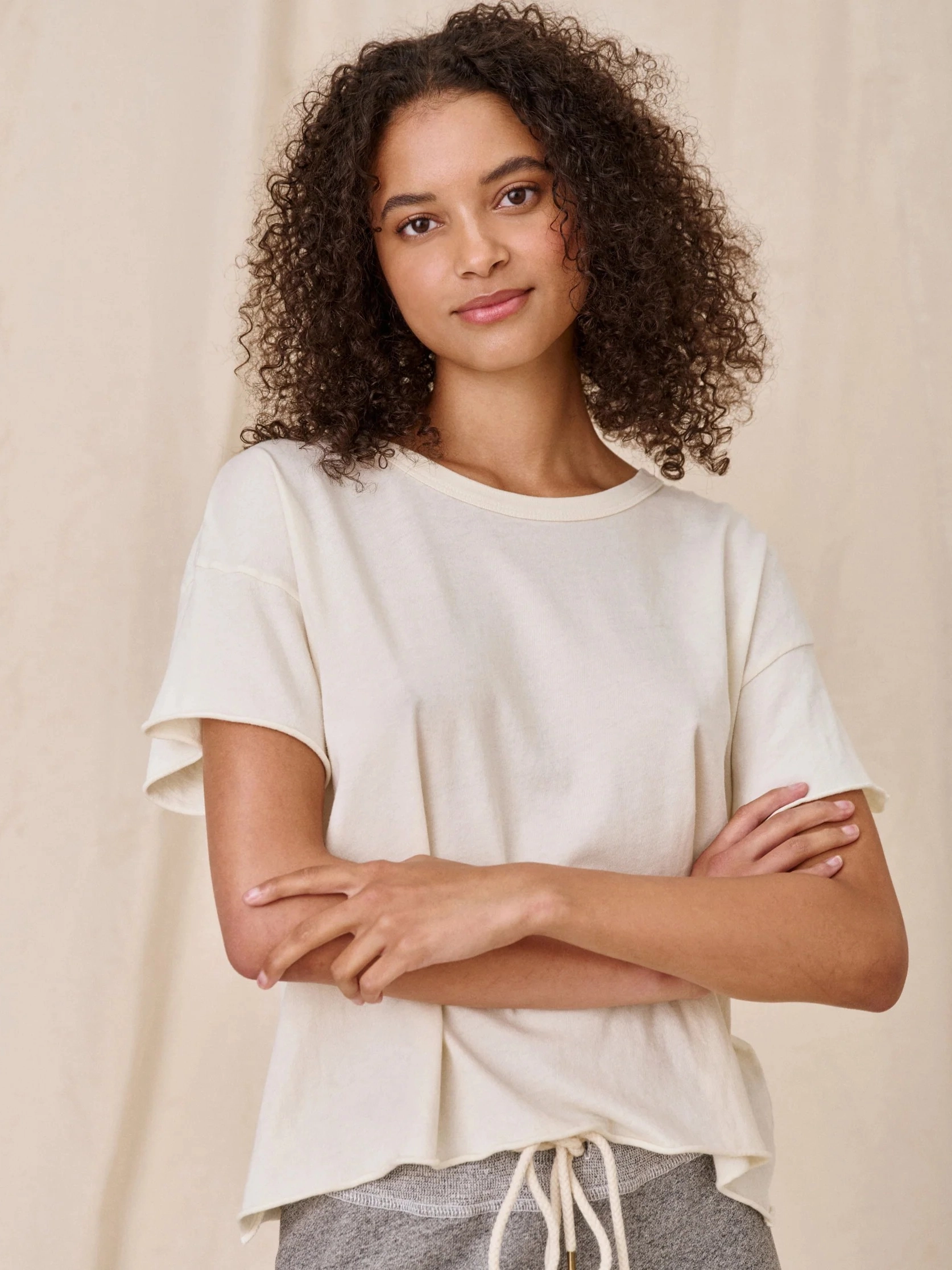 Hidden Ventilation Zones Reinforced Shoulder Panels The Crop Tee