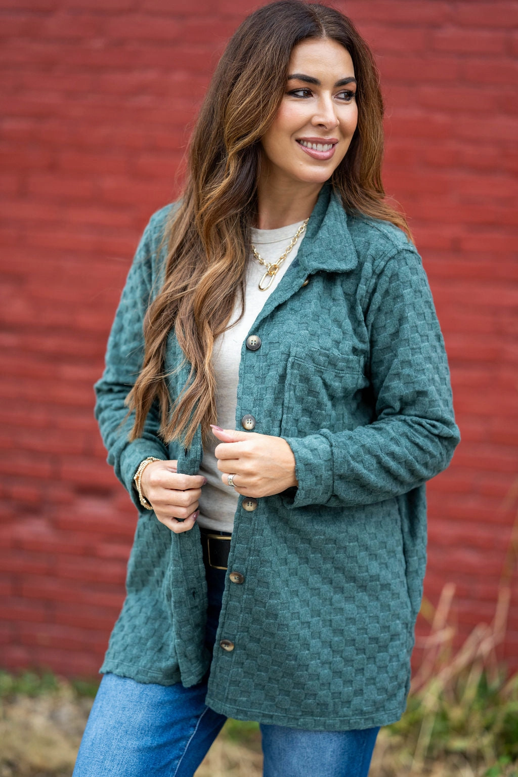 The Highland Shacket Pocket Details Hooded Attachment