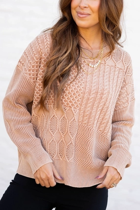 Relaxed Knitwear Comfort Piece The Honeycomb Knit Sweater