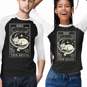 Short Sleeve Office Casual The Moon Tarot Card