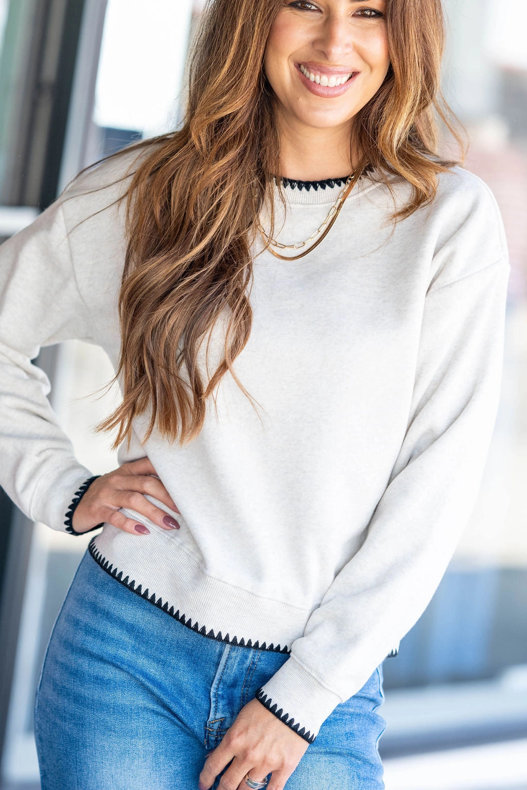 Cashmere Blend The Sweet Stitch Sweater