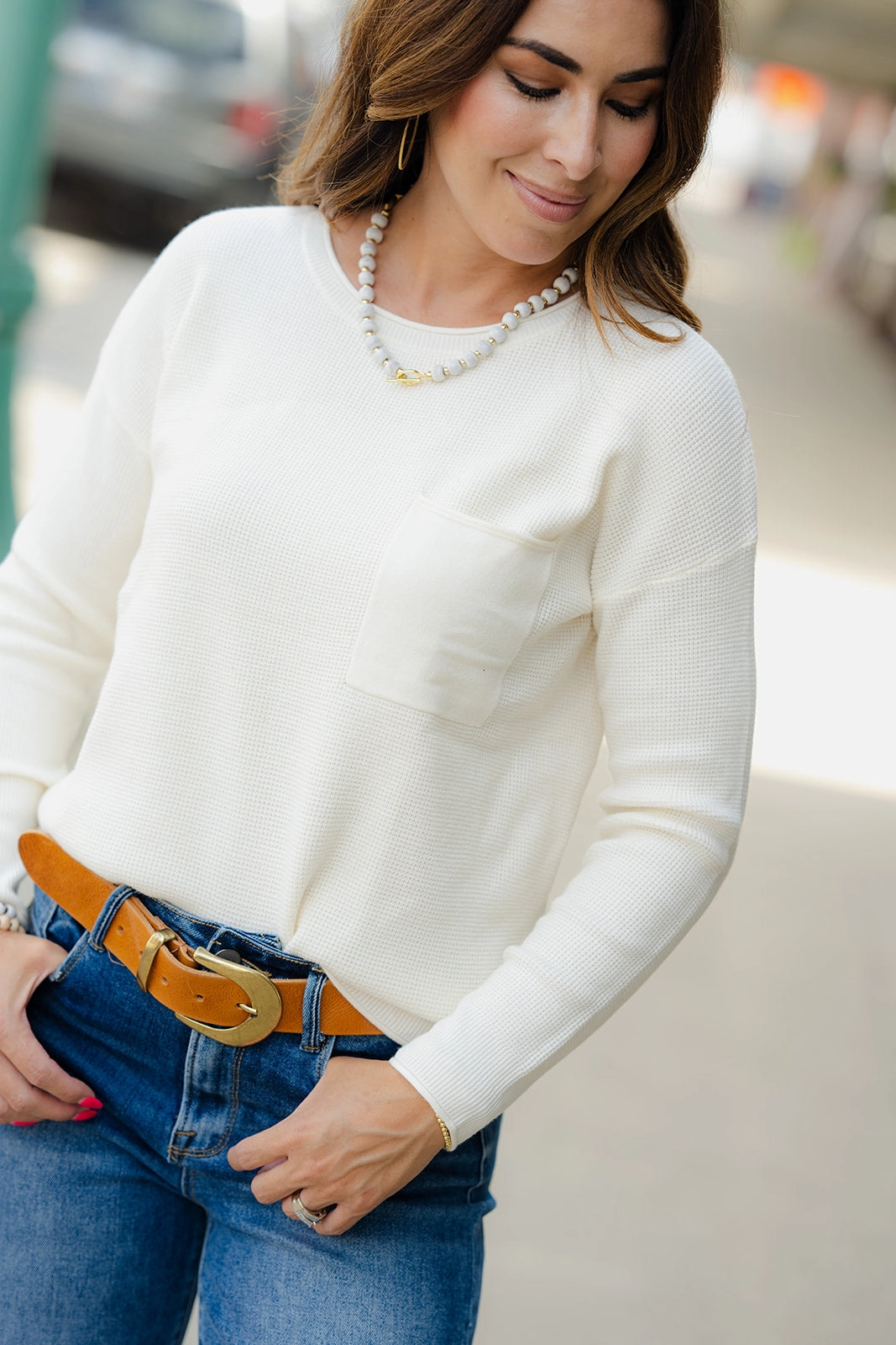 Breathable Flex Thermal Pocket Accented Sweater