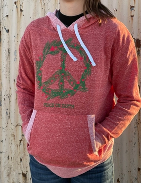 Peace on Earth Sweatshirt Dressy Casual Warm Street
